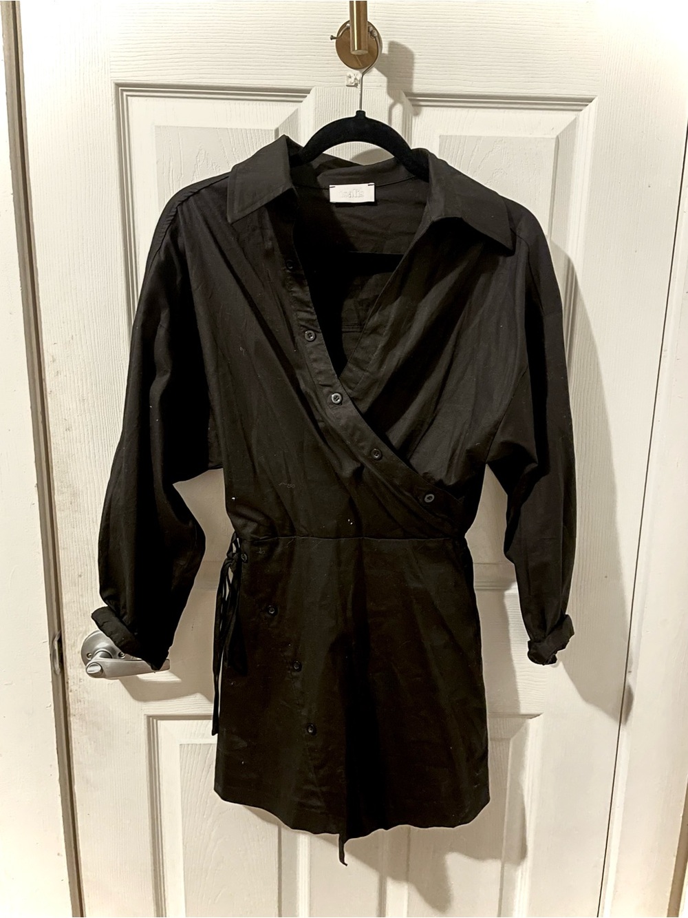 Women's Black Wrap Dress Isalis